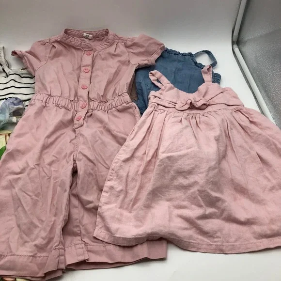 Girls 2T Spring Summer Dresses BUNDLE Sleeveless Short Sleeve Mix Jumpsuit - Picture 4 of 9